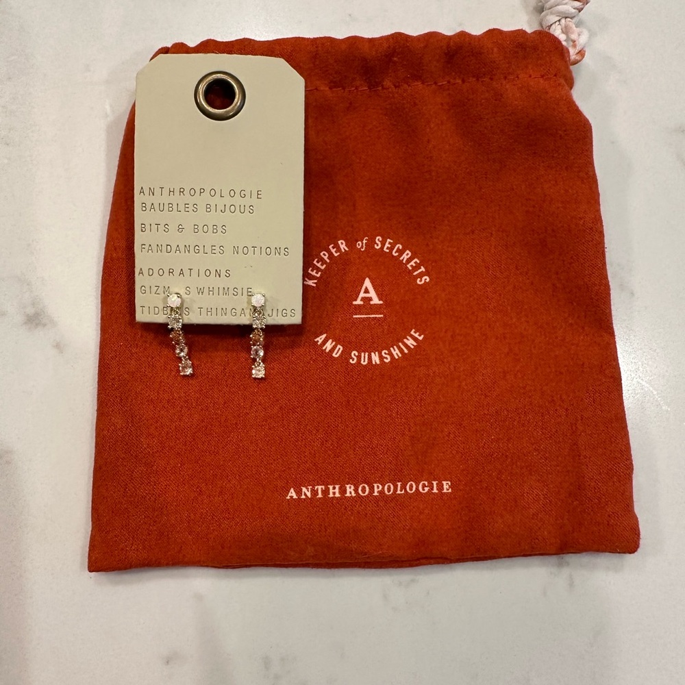 Anthropologie Earrings with Jewelry Pouch